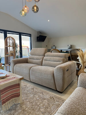 Tokyo Electric Recliner Beige 3 Seater - XShowhome Limited - Xshowhome