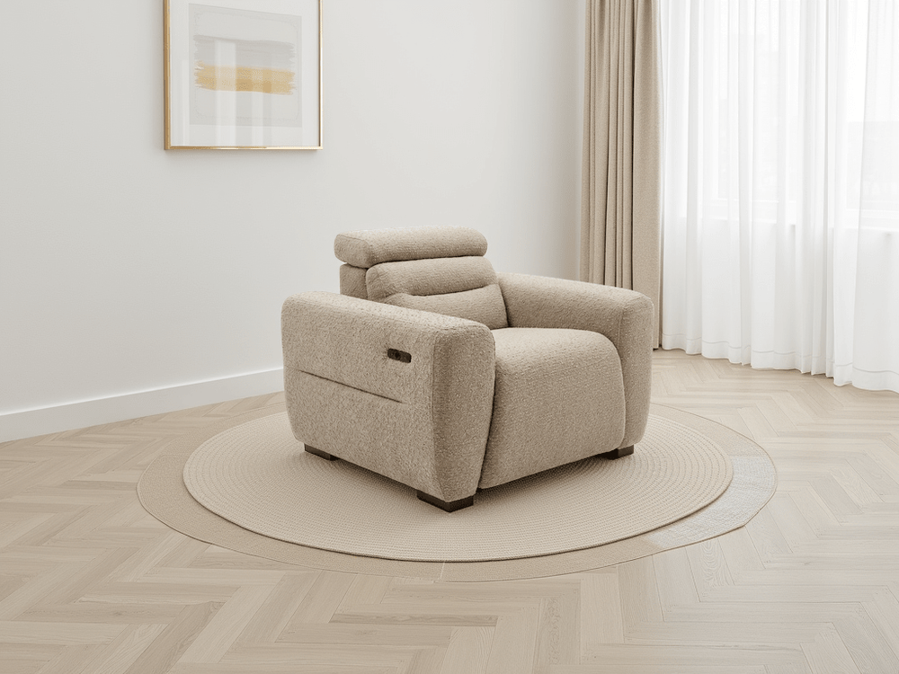 Tokyo Electric Recliner Beige Armchair - XShowhome Limited - Xshowhome