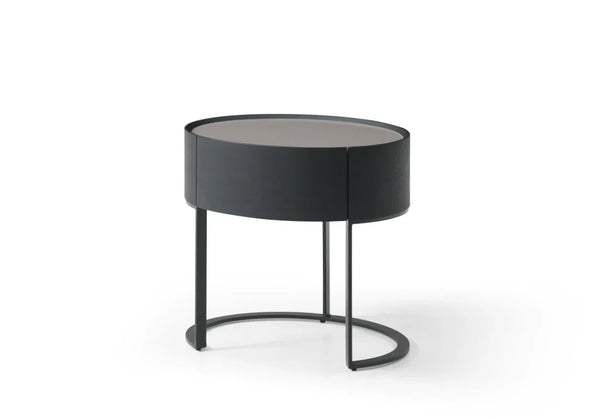 Verge Bedside Table - Black Oak - Tommy Franks