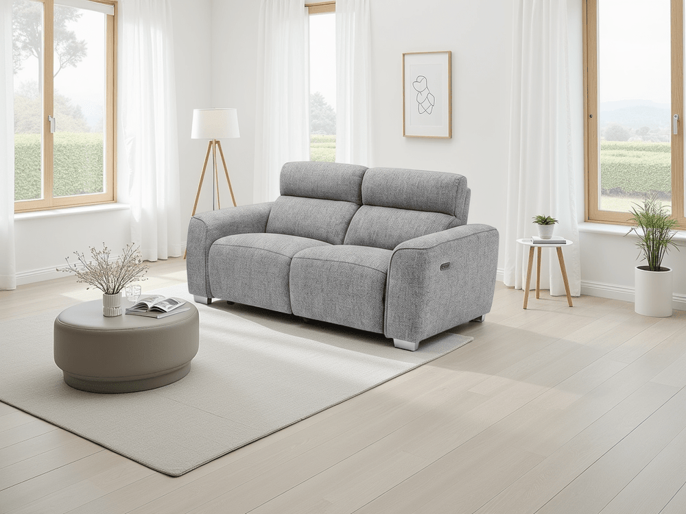 Toronto Electric Recliner Grey 2 Seater - XShowhome Limited - Xshowhome