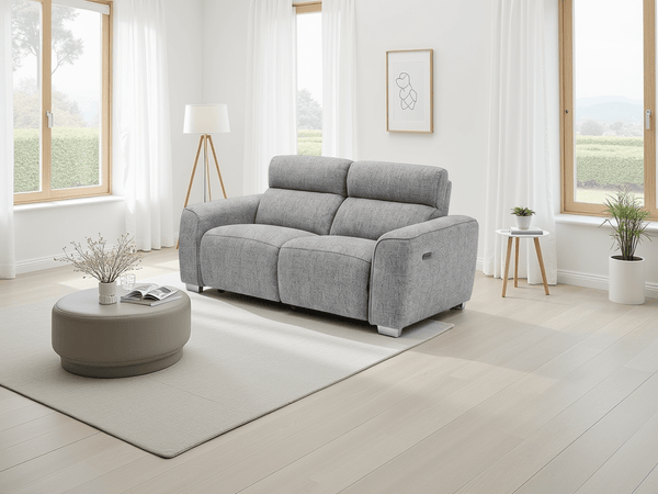 Toronto Electric Recliner Grey 2 Seater - XShowhome Limited - Xshowhome