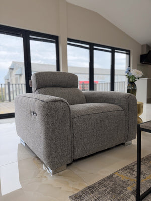 Toronto Electric Recliner Grey Armchair - XShowhome Limited - Xshowhome