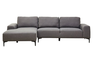 Toulon 3 Seat Grey Fabric Left Chaise Sofa - XShowhome Limited - Xshowhome