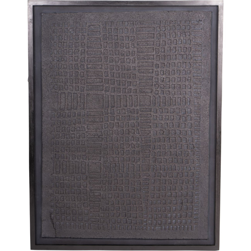 Trenton Large Black Framed Papier Mache Wall Art Design 2 100x130cm - XShowhome Limited - Libra