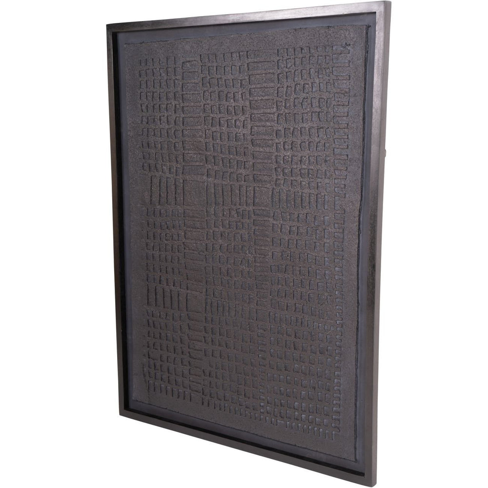 Trenton Large Black Framed Papier Mache Wall Art Design 2 100x130cm - XShowhome Limited - Libra