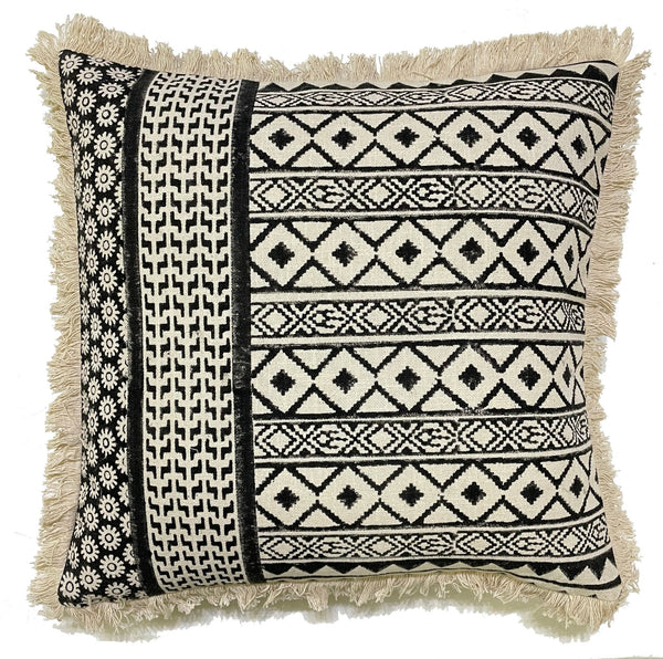 Tribal Block Print Mono 45x45 - Canwell Interiors Limited - Malini