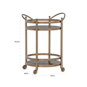 Trolley Hendricks brushed gold - Canwell Interiors Limited - Richmond
