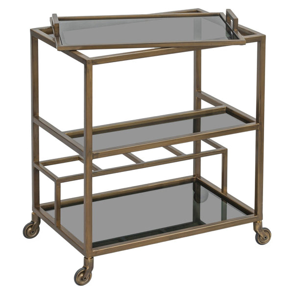 Trolley Ruinart brass antique - Canwell Interiors Limited - Richmond