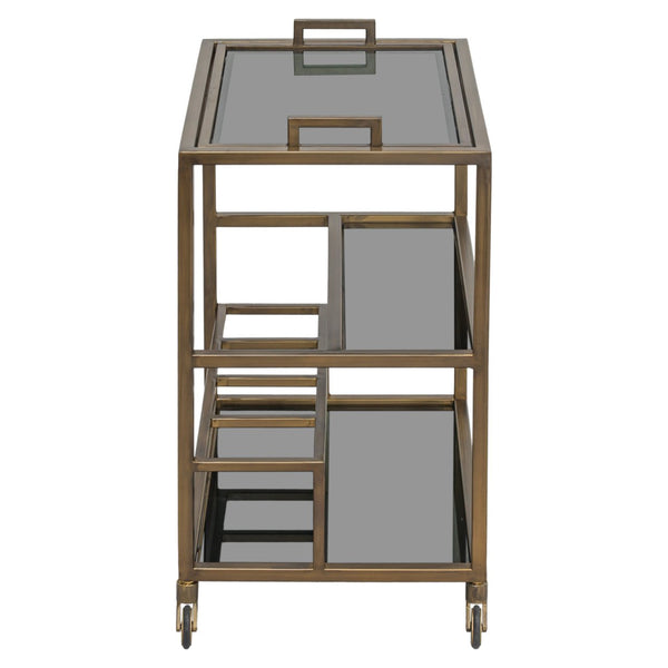 Trolley Ruinart brass antique - Canwell Interiors Limited - Richmond