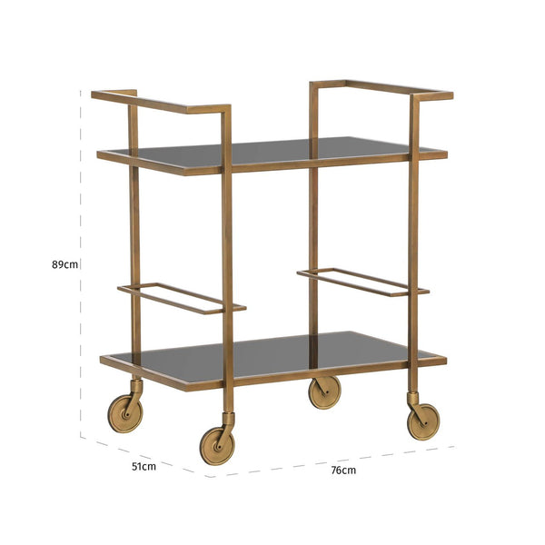 Trolley Xo brushed gold - Canwell Interiors Limited - Richmond