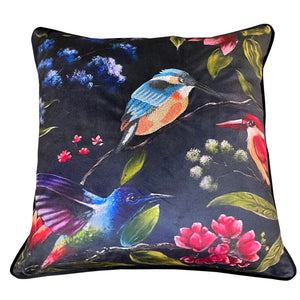 Tropical Emb Birds 45x45 - Canwell Interiors Limited - Malini