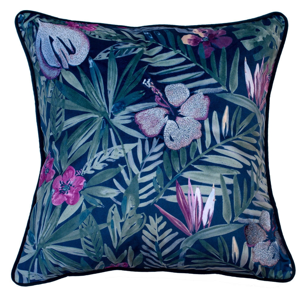 Tropical Florals in Pinks and Blues 45x45 - Canwell Interiors Limited - Malini
