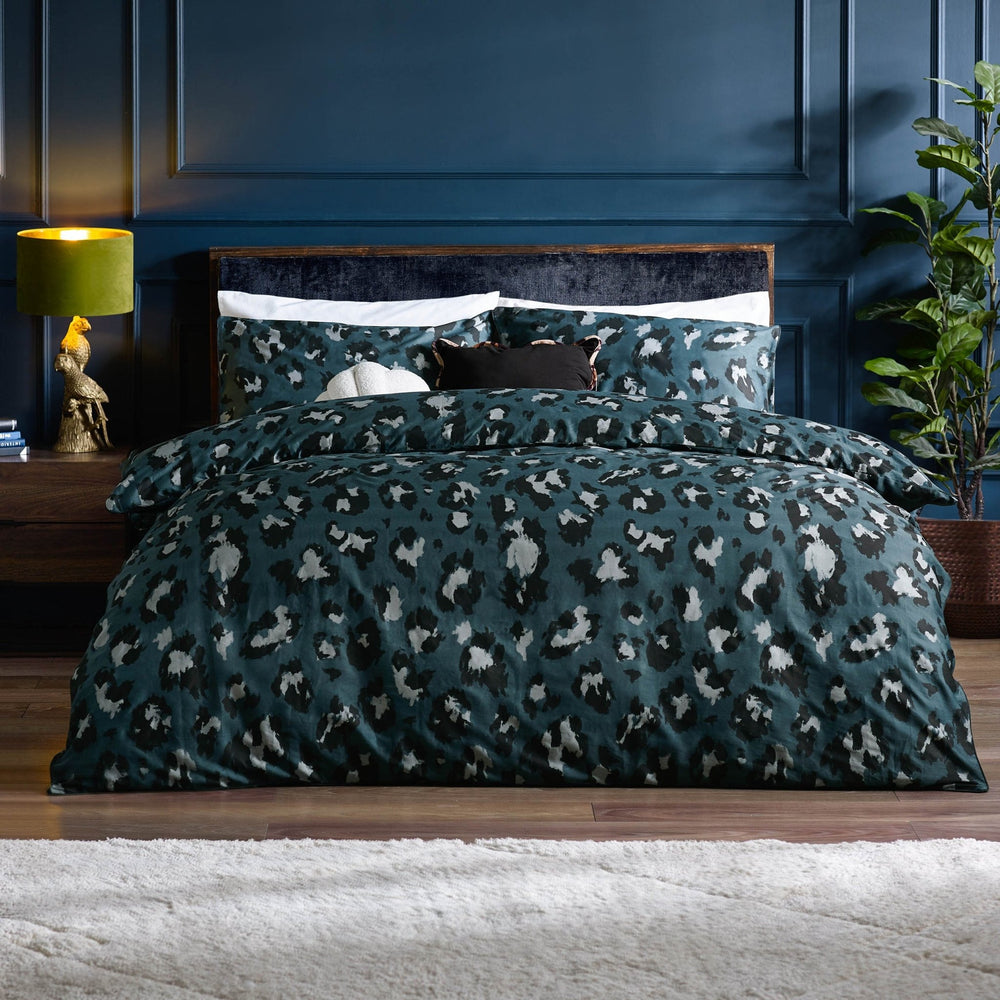 True Leopard Single Duvet Set Slate - Canwell Interiors Limited - Riva