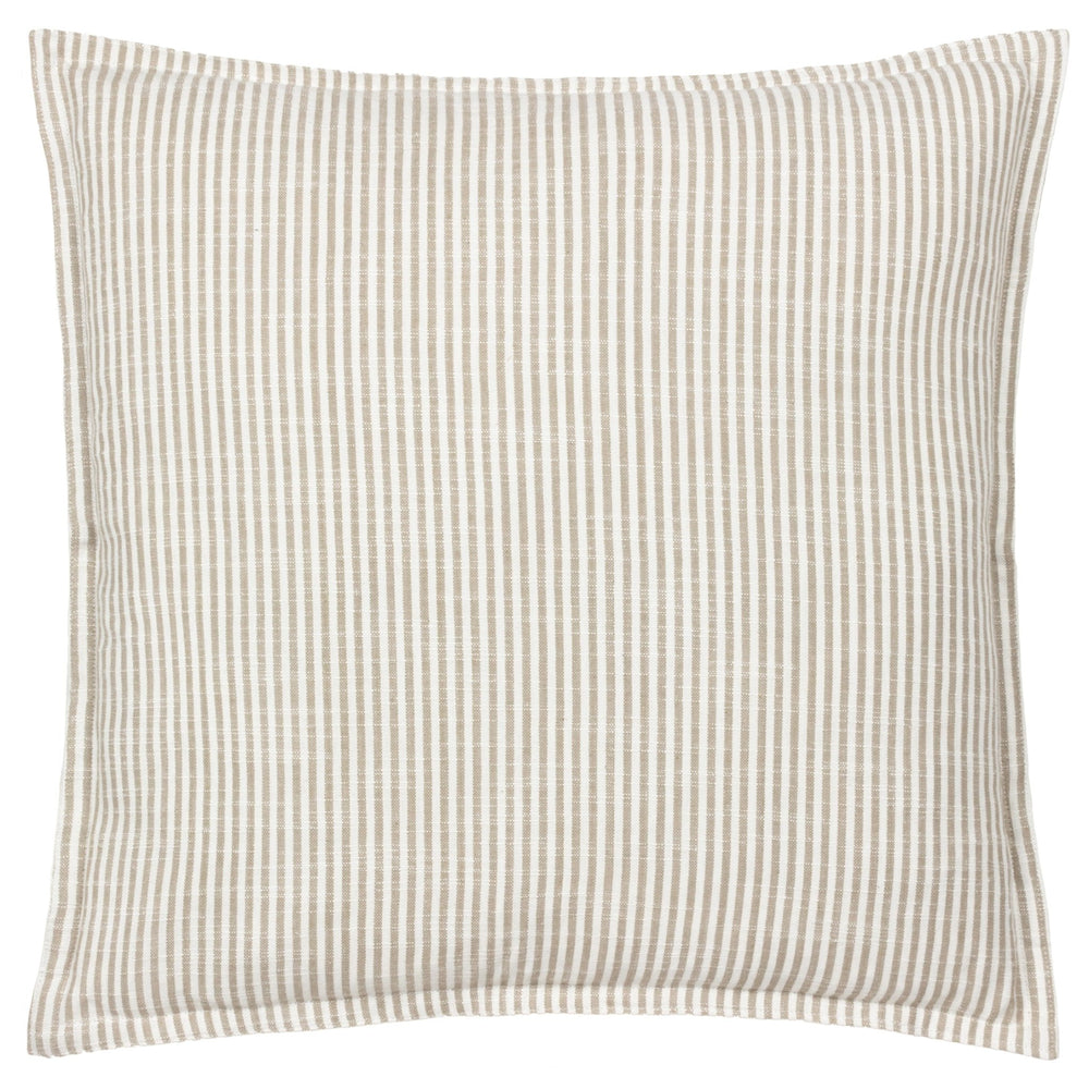 Truro Stripe 45x45 Feather Filled Cushion Natural - Canwell Interiors Limited - Riva