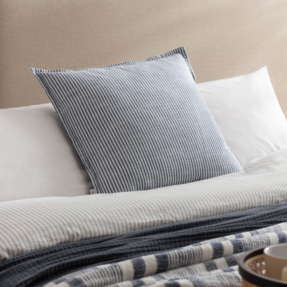 Truro Stripe 45x45 Feather Filled Cushion Skyline - Canwell Interiors Limited - Riva