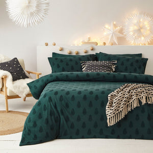 Tufted Tree Single Duvet Set Pine Green - Canwell Interiors Limited - Riva