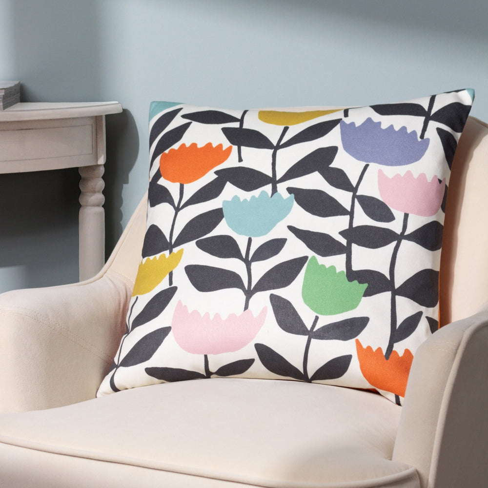 Tulipa 50x50 Feather Filled Cushion Pink/multi - Canwell Interiors Limited - Riva