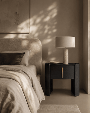 Tulume Bedside - Matt Black Oak - XShowhome Limited - Tommy Franks