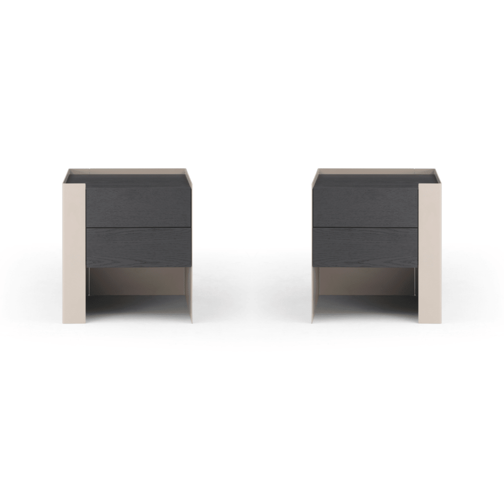 Tunica Bedside Table - Taupe - Pair - XShowhome Limited - Tommy Franks