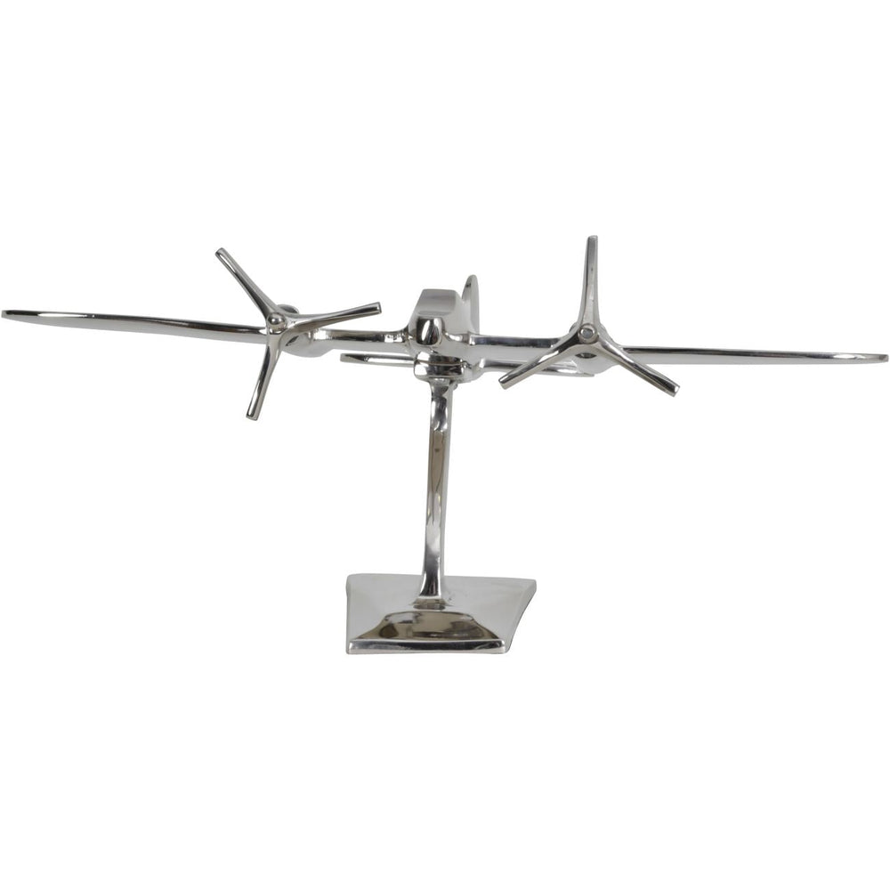 Turboprop Silver Aluminium Aeroplane Sculpture - XShowhome Limited - Libra