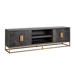 TV cabinet Blackbone Brass black rustic 200 - Canwell Interiors Limited - Richmond