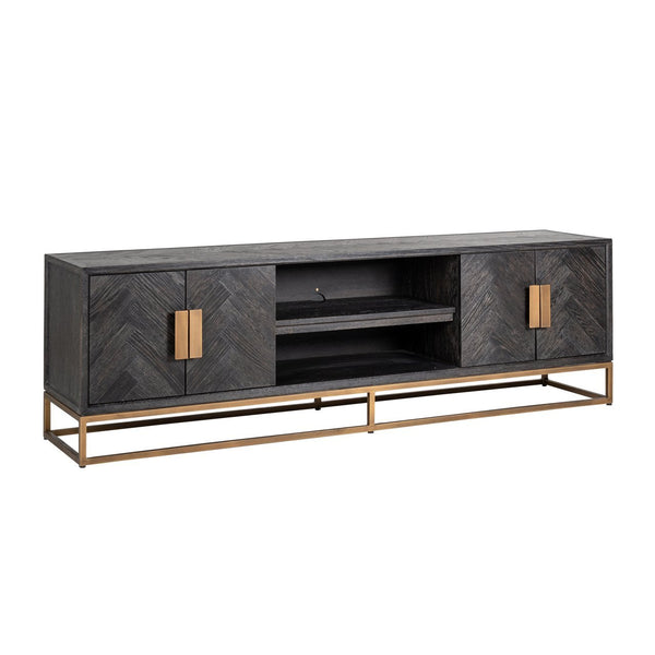 TV cabinet Blackbone Brass black rustic 200 - Canwell Interiors Limited - Richmond