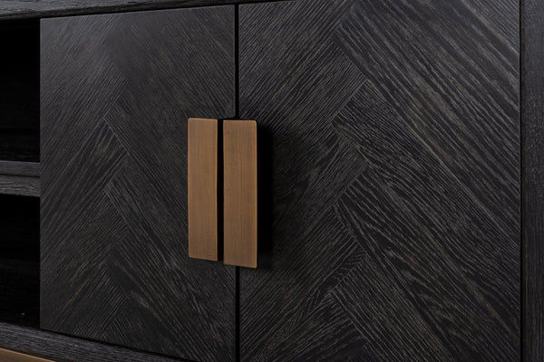 TV cabinet Blackbone Brass black rustic 200 - Canwell Interiors Limited - Richmond
