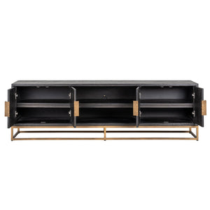 TV cabinet Blackbone Brass black rustic 200 - Canwell Interiors Limited - Richmond