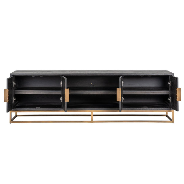 TV cabinet Blackbone Brass black rustic 200 - Canwell Interiors Limited - Richmond