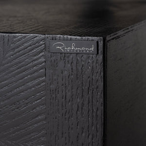 TV Cabinet Blax 2 - Flap Doors 1 - Shelf (black) - Canwell Interiors Limited - Richmond