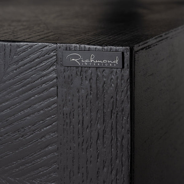 TV Cabinet Blax 2 - Flap Doors 1 - Shelf (black) - Canwell Interiors Limited - Richmond