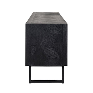 TV Cabinet Blax 2 - Flap Doors 1 - Shelf (black) - Canwell Interiors Limited - Richmond