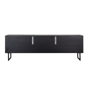 TV Cabinet Blax 2 - Flap Doors 1 - Shelf (black) - Canwell Interiors Limited - Richmond