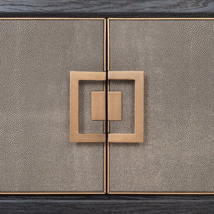 TV cabinet Bloomville brass shagreen - Canwell Interiors Limited - Richmond