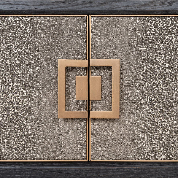 TV cabinet Bloomville brass shagreen - Canwell Interiors Limited - Richmond