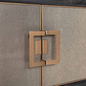 TV cabinet Bloomville brass shagreen - Canwell Interiors Limited - Richmond