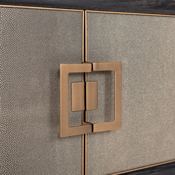 TV cabinet Bloomville brass shagreen - Canwell Interiors Limited - Richmond