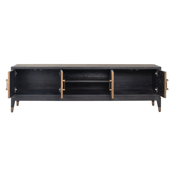 TV cabinet Bloomville brass shagreen - Canwell Interiors Limited - Richmond