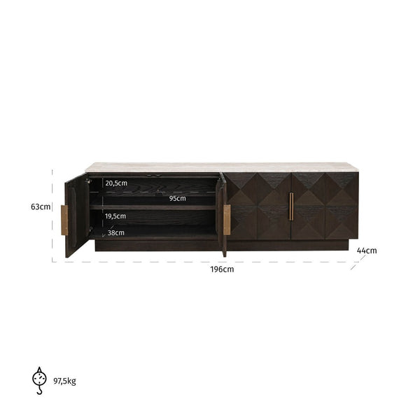 TV cabinet Claremont brown - Canwell Interiors Limited - Richmond