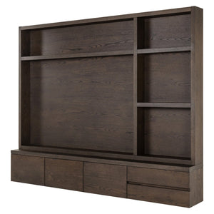 TV cabinet Lachance brown 3 - doors 2 - drawers - Canwell Interiors Limited - Richmond