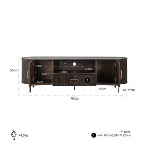 TV cabinet Luxor brown - Canwell Interiors Limited - Richmond