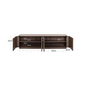 TV cabinet Willox brown 4 - doors - Canwell Interiors Limited - Richmond
