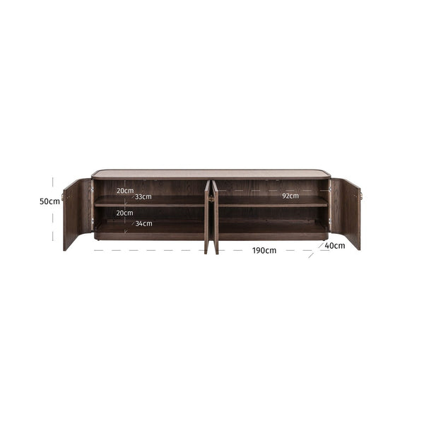 TV cabinet Willox brown 4 - doors - Canwell Interiors Limited - Richmond