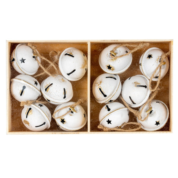Twelve Metal Nordic Bells in Wooden Box - Canwell Interiors Limited - Hills