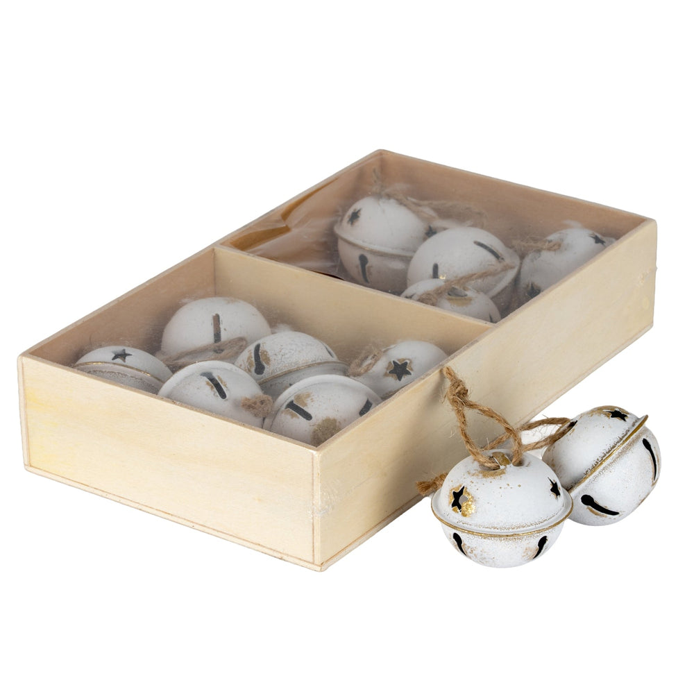 Twelve Metal Nordic Bells in Wooden Box - Canwell Interiors Limited - Hills