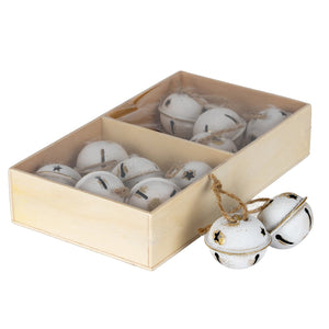 Twelve Metal Nordic Bells in Wooden Box - Canwell Interiors Limited - Hills
