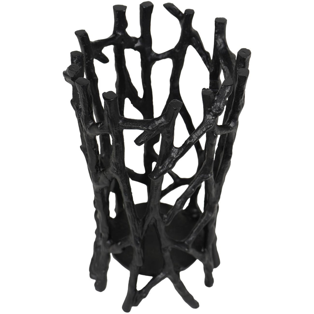 Twig Black Round Pillar Holder Large - XShowhome Limited - Libra
