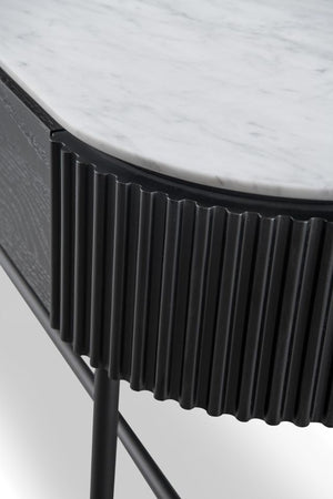 Lantine Marble Console Table - Matt Black - Tommy Franks