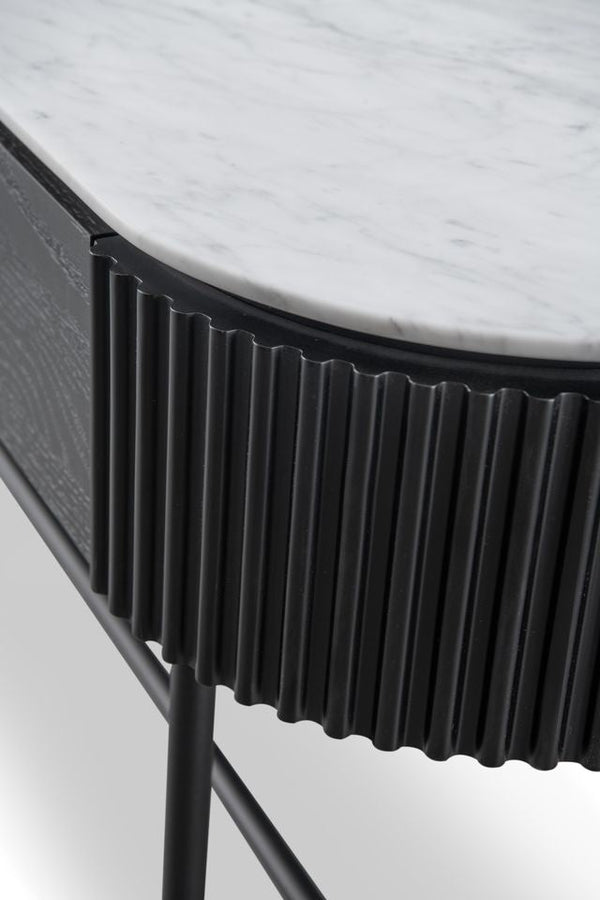 Lantine Marble Console Table - Matt Black - Tommy Franks