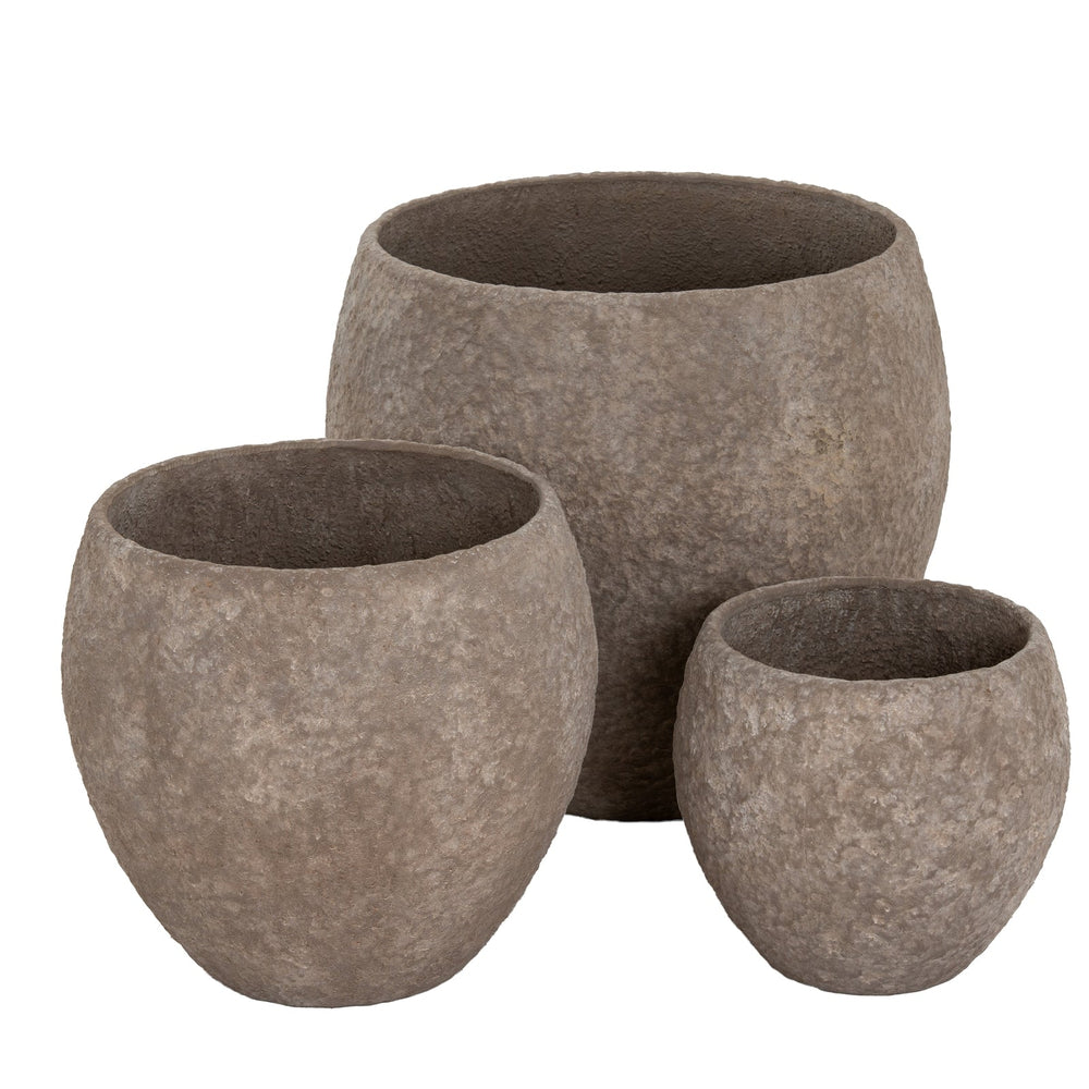 Umber Pot Belly Set of 3 Planters - Canwell Interiors Limited - Hills